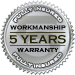 5 Year Warranty on Workmanship